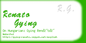 renato gying business card
